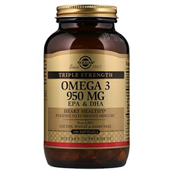 Solgar, オメガ-3 EPA & DHA、トリプルストレングス。950 mg、100ソフトジェル