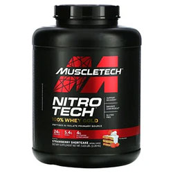 【iHerb】Muscletech, Nitro Tech（ニトロテック）、100％ホエイゴールド、ストロベリー、2.51kg（5.53ポンド）