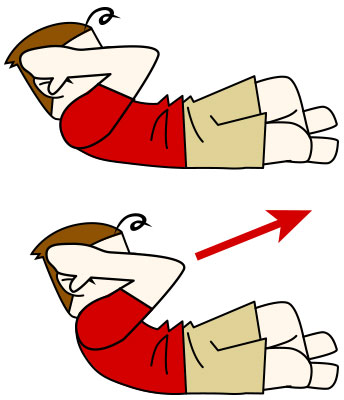 腹筋を割る腹斜筋の鍛え方１ 横向きクランチ【腹筋上部・腹斜筋】